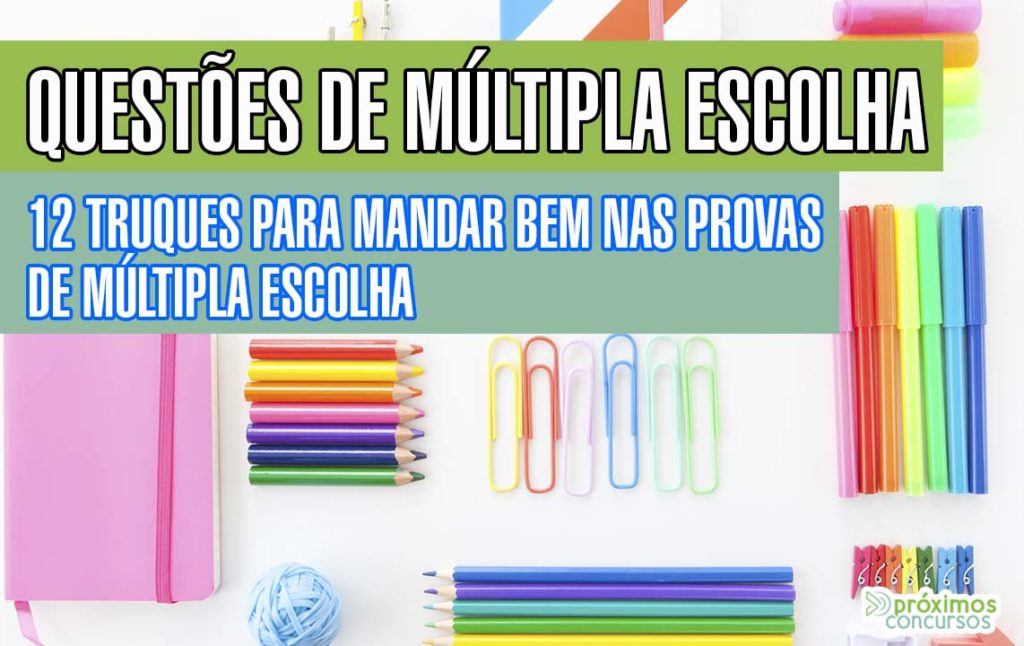 Questões de múltipla escolha