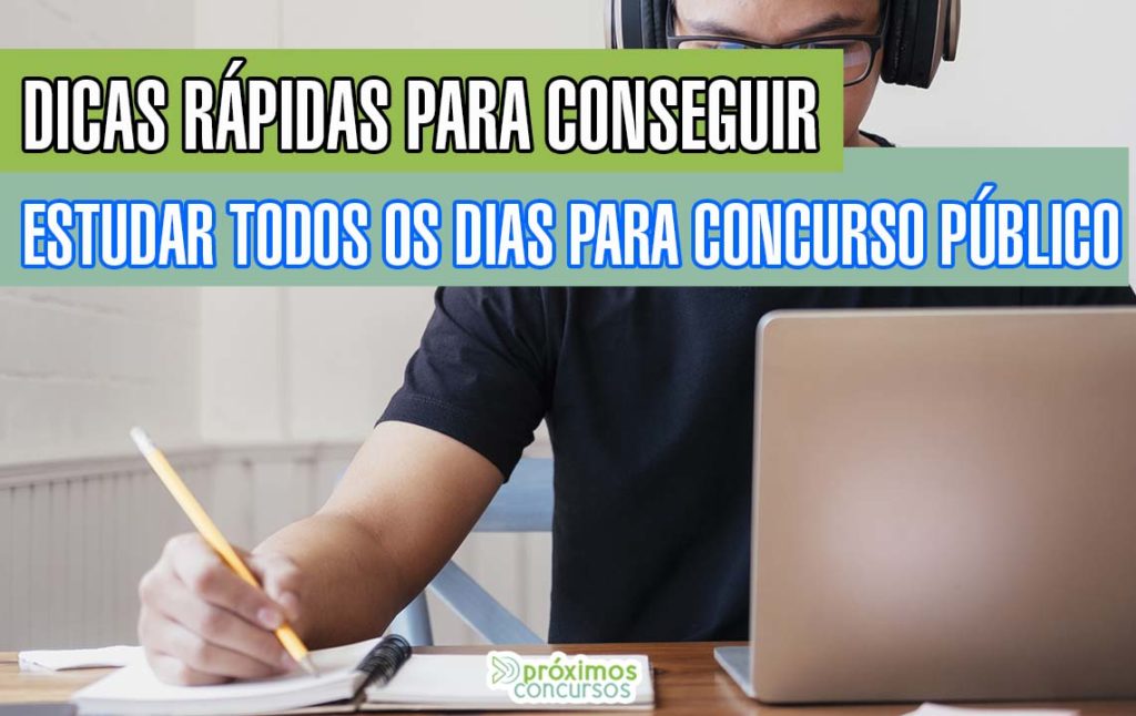 estudar todos os dias para concurso público